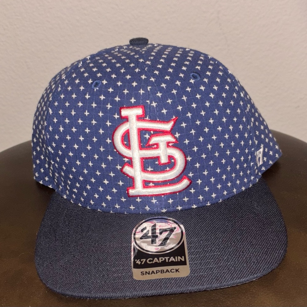 ST LOUIS CARDINALS 47 BRAND HAT CAP SNAPBACK OFFSIDE BLUE EMBROIDERED